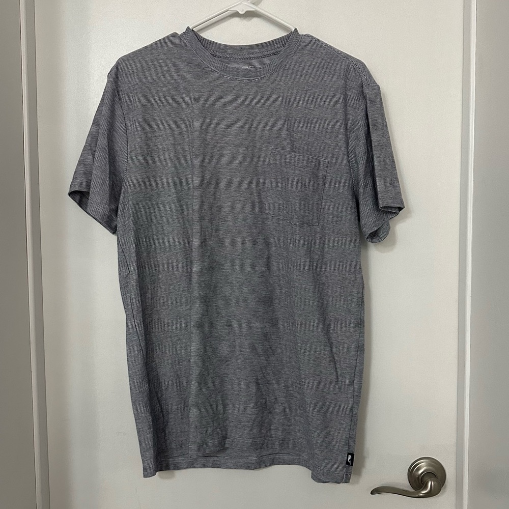 Vineyard Vines Heather Gray/Blue Striped Men's Tee
